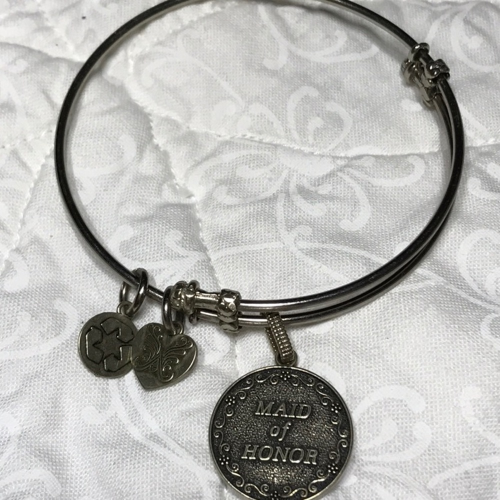 Angelica bracelet for Maid of Honor silver tone